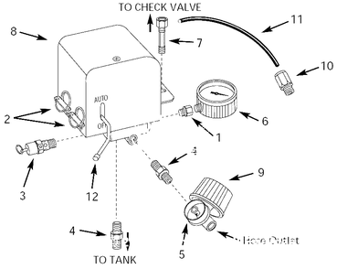 Pressure-Switch Parts Diagram and Parts List for CW301000AJ  Campbell Hausfeld Compressor